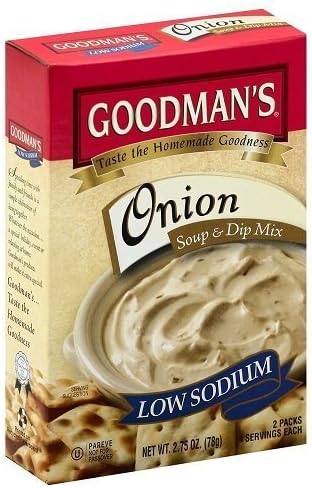 Goodman's Onion Soup & Instant Onion Dip Mix, Low Sodium, 2.75oz (3 Pack) | Homemade Goodness, Gluten Free, Includes Recipes, Quick and Convenient Manischewitz