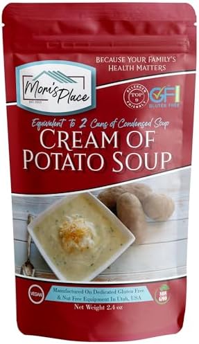 Mom’s Place Gluten-Free & Dairy Free Cream of Potato Soup Mix, Equal to 2 Cans of Condensed Soup, Vegan, Nut Free & Soy Free, 2.4 oz. Mom's Place Gluten-Free