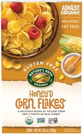 Nature's Path Organic Honey'd Corn Flakes Cereal, 10.6 oz Nature's Path