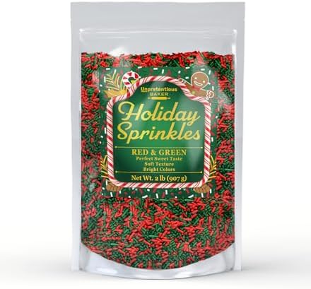 Unpretentious Blue Jimmies Sprinkles (1.5 lb), Perfect for Festivities, Clear Resealable Container, Dessert Decorating Unpretentious