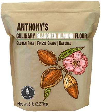 Anthony's Blanched Almond Flour, Culinary Grade, 5 lb, Extra-Finely Ground, Gluten Free, Non GMO, Keto Friendly Anthony's