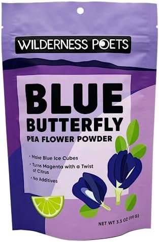 Wilderness Poets, Blue Butterfly Pea Flower Powder - Blue Matcha Tea (32 Ounce - 2 Pound) Wilderness Poets