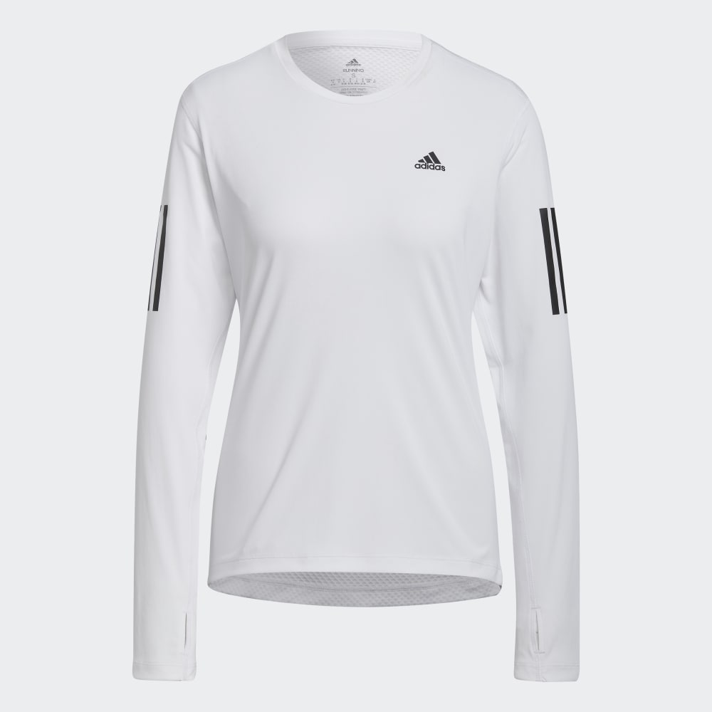 Футболка с длинным рукавом Own the Run от Adidas Performance, 100% переработанный материал, технология AEROREADY Adidas performance