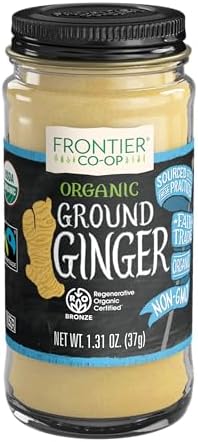 Frontier Co-op Organic Ginger Root Powder, 1.31 Ounce Bottle, Spicy Sweet Powder For Food & Tea, Finely Ground, Kosher Frontier Co-op