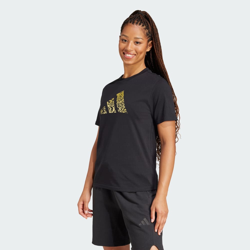 Tech Metallic Graphic Tee Adidas