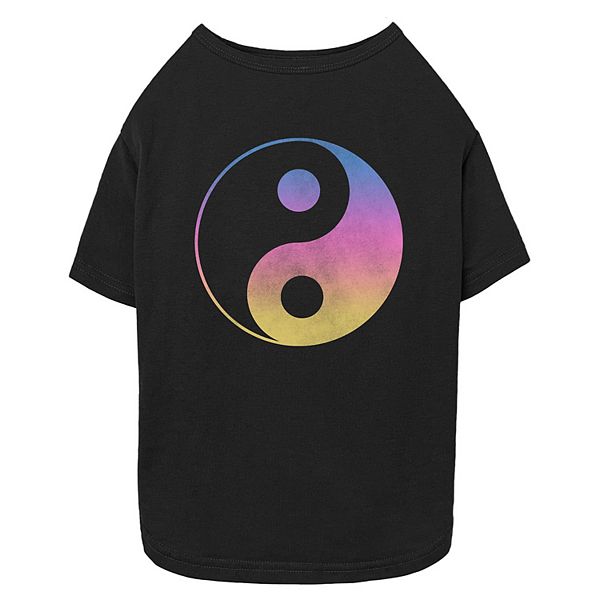 Футболка для собак Colorful Yin-yang из 100% хлопка — комфортный и стильный дизайн для вашего питомца Mad Engine Global