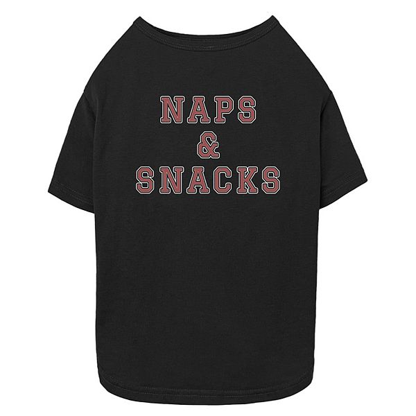 Футболка из хлопка для собак Naps & Snacks — стильная и удобная одежда для домашних питомцев Mad Engine Global