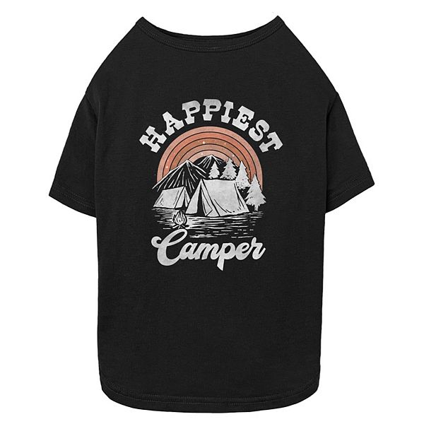 Стильная и комфортная футболка для собак из 100% хлопка Happiest Camper — одежда для вашего питомца Mad Engine Global