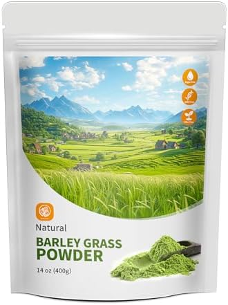 Barley Grass Juice Powder - 100% Pure & Organic wheatgrass powder, Supports Cardiovascular, Liver and Digestive Function, Rich in Vitamins, Minerals and Fiber, Vegan, No Maltodextrin & Sugar，8 oz. Hudetex