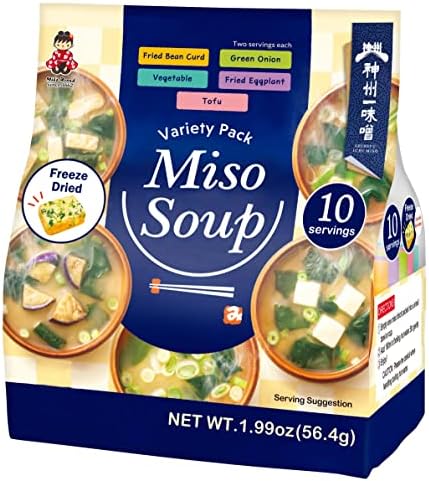 Miko Brand Freeze Dried Variety Pack Miso Soup 10 Servings Miko Brand