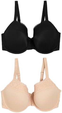 Marks & Spencer Women's 2 Pack Lace Trim Padded T-Shirt Bras Marks & Spencer