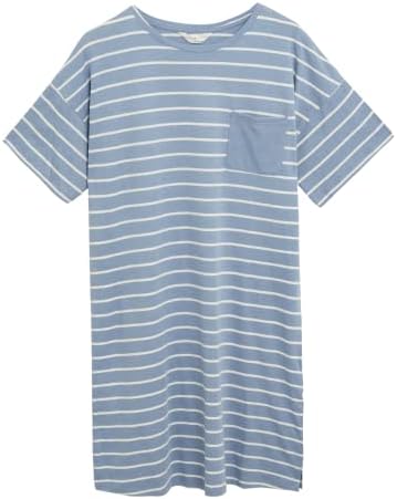 Marks & Spencer Women's Cotton Stripe Print Short Nightdress Marks & Spencer