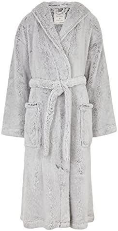 Marks & Spencer womens Loungewear Plush Fleece Hooded Long RobeBathrobe Marks & Spencer