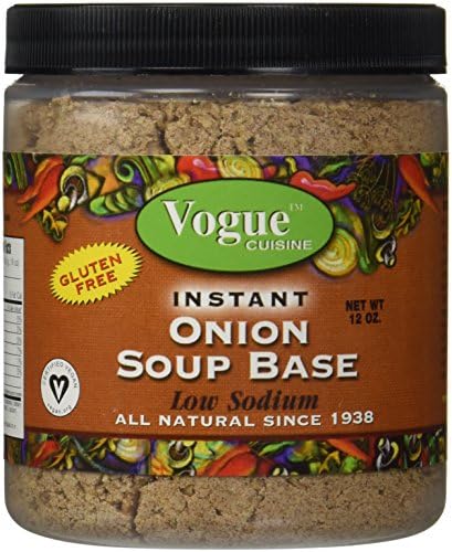 Vogue Cuisine Onion Soup & Seasoning Base 12oz - Low Sodium, Gluten Free, All Natural Ingredients Vogue Cuisine