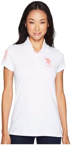 U.S. Polo Assn. Women's Neon Logos Short Sleeve Polo Shirt U.S. Polo Assn.