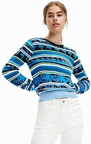 Desigual Women's Woman Flat Knit Thin Gauge Pullover Desigual