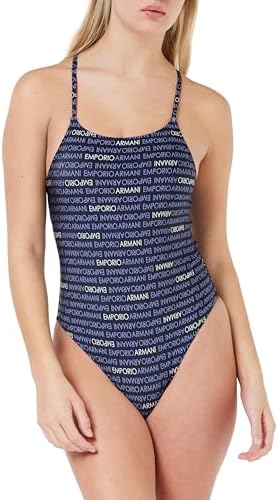 Emporio Armani Women's Standard One-Piece Logomania Swimsuits Emporio Armani