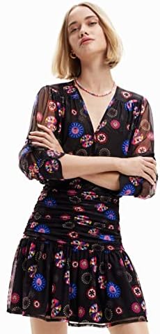 Desigual Women's Woman Knit Dress 3/4 Sleeve Desigual