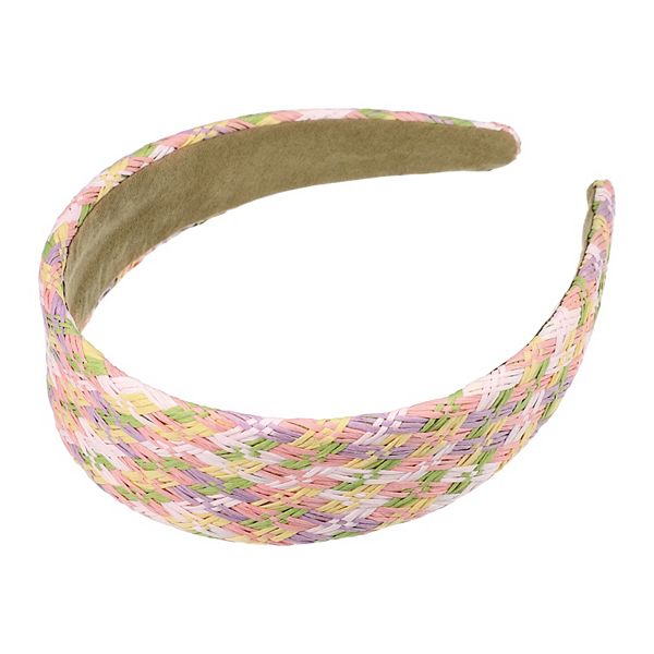 1 Pcs Elegant Flat Raffia Straw Headband For Women Unique Bargains