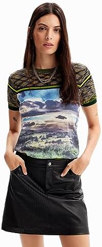 Desigual Women's Knit Landscape T-Shirt Desigual