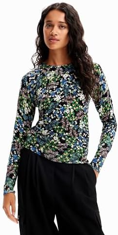 Desigual Women's Slim Floral Fine Pullover Desigual