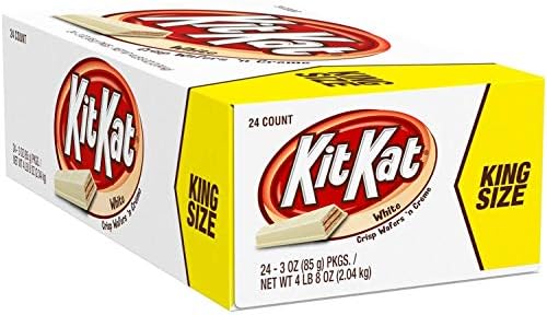 Kit Kat Candy Bar, Crisp Wafers in White Chocolate, 3-Ounce Bars (Pack of 24) Kit Kat