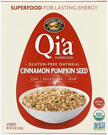 Nature's Path Qia Superfood Gluten-Free Oatmeal - Cinnamon Pumpkin Seed (6 Packets / Box) Nature's Path