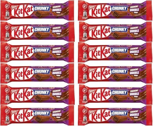 KitKat Chunky: Шоколадный батончик с двойным шоколадом и хрустящей вафлей, 42 г, упаковка из 12 штук Kit Kat