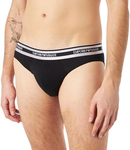 Emporio Armani Men's Stretch Cotton Shiny Logoband Brief Emporio Armani