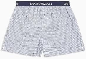 Emporio Armani Men's Yarn Dyed Cotton Boxer Emporio Armani