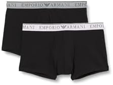 Emporio Armani Men's Stretch Cotton Endurance 2-Pack-Trunk Emporio Armani