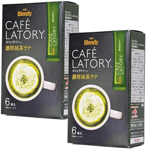 Стики для приготовления матча латте Blendy-Beverage CafeLatory, 12 порций, кремовый вкус, легкое приготовление, зеленый чай Menbly