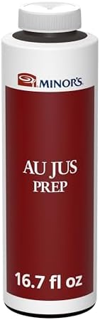 Minor's Au Jus Prep Sauce, Cooking Sauce and Marinade for Prime Rib and Red Meat, and Gluten Free, 16.7 oz Bottle MINOR'S