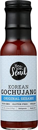 Born With Seoul Korean Gochujang Sauce, Original Sesame, Non-GMO and Gluten Free Food Seasoning, Authentic Hot and Spicy Chile Pepper Flavors, 9.5 oz Born With Seoul