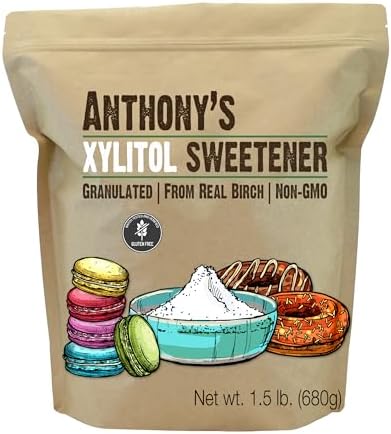 Anthony's Xylitol Sweetener, 1.5 lb, Made from Birch, Gluten Free, Keto Friendly, Non GMO Anthony's