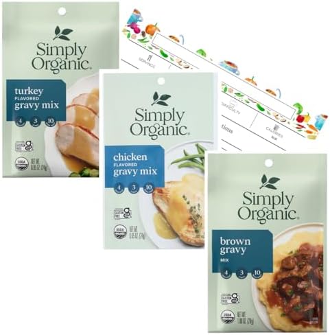 Набор соусов Simply Organic, 3 упаковки: для мяса, курицы и индейки | Без глютена | В подарок рецепт June Street Market