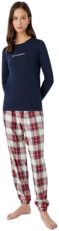 Emporio Armani Women's Tartan Christmas Viscose Pajamas Emporio Armani