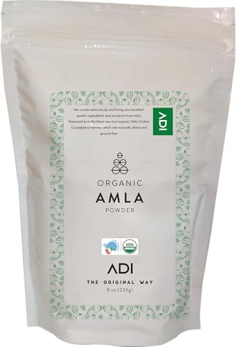 ADI USDA Certified Organic Tulsi Powder - 8oz, Holy Basil, Ocimum Sanctum, Reusable Bag ADI