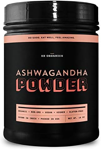 Sun Bay Organics Pure Ashwagandha Root Powder from India - Non-GMO Gluten-Free - 1 lb Canister Daoneg