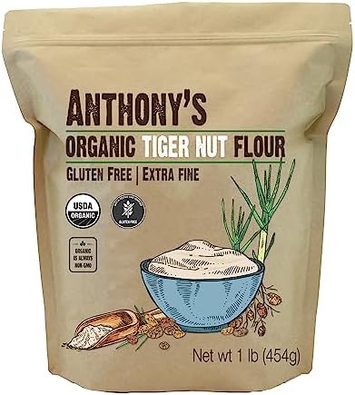 Anthony's Organic Tiger Nut Flour, 1 lb, Gluten Free, Non GMO, Paleo Friendly Anthony's