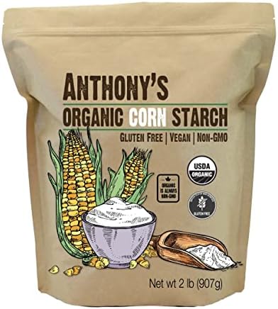 Anthony's Organic Corn Starch, Gluten-free, Vegan and Non-GMO, 2 Pounds Anthony's