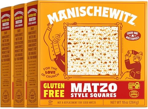 Manischewitz All Natural Gluten-Free Matzo Style Squares, 10 Ounce 3 Pack Manischewitz