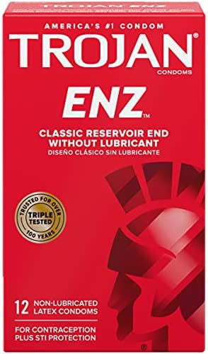 Trojan ENZ Non-Lubricated Condoms, 12 Count (Pack of 3) TROJAN