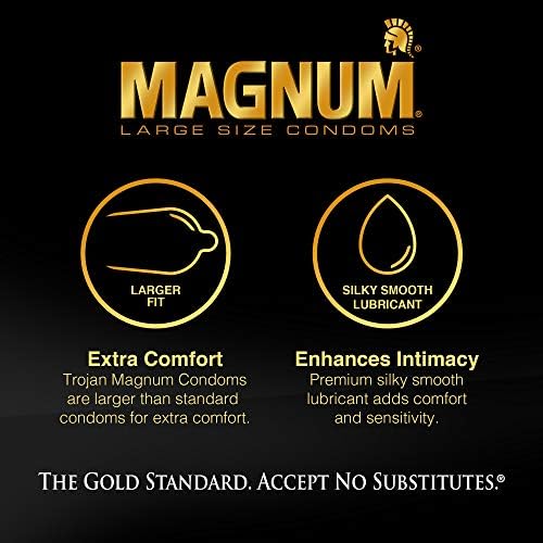 Trojan Magnum Large Size Lubricated Condoms - 12 count TROJAN