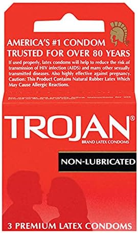 Trojan Non-Lubricated Premium Latex Condoms 3 ct TROJAN