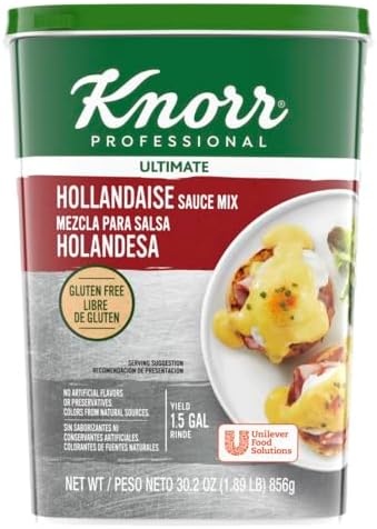 Knorr Professional Ultimate Hollandaise Sauce Mix Vegetarian, Gluten Free, No Artificial Flavors or Preservatives, No added MSG, 30.2 oz, Pack of 4 Knorr