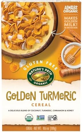 Nature's Path Organic Golden Turmeric Cereal, 10.6 oz (Pack of 6), Gluten Free, Non-GMO Nature's Path