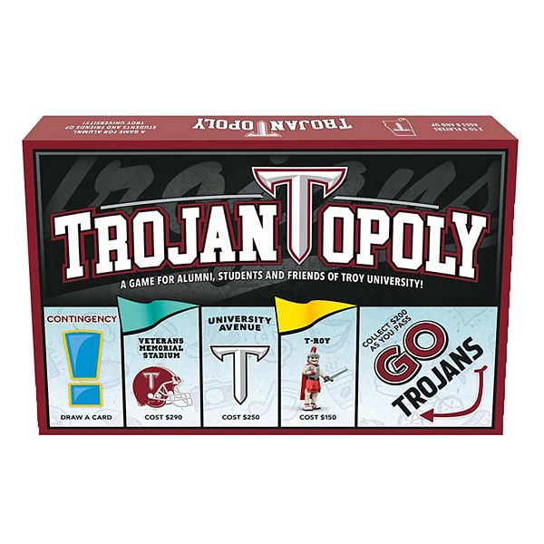 Late For The Sky: Trojan-Opoly - Troy University Themed Family Board Game Late For The Sky