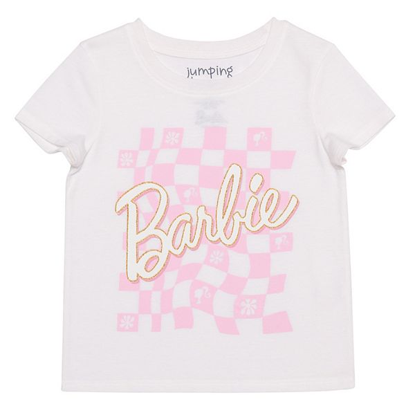 Baby & Toddler Girls Jumping Beans® Checker Barbie Short Sleeve Graphic Tee Jumping Beans