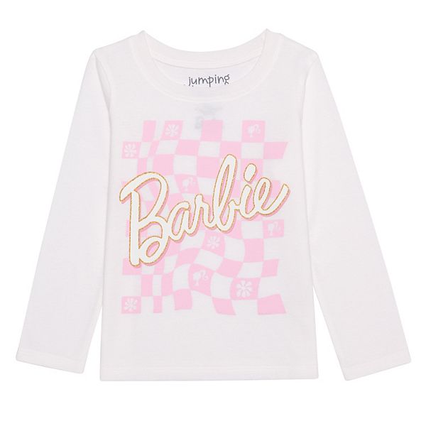 Baby & Toddler Girls Jumping Beans® Checker Barbie Long Sleeve Graphic Tee Jumping Beans